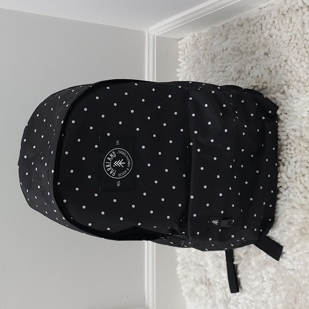 NWT Parkland Franco Polka Dots Black Backpack - Picture 4 of 6
